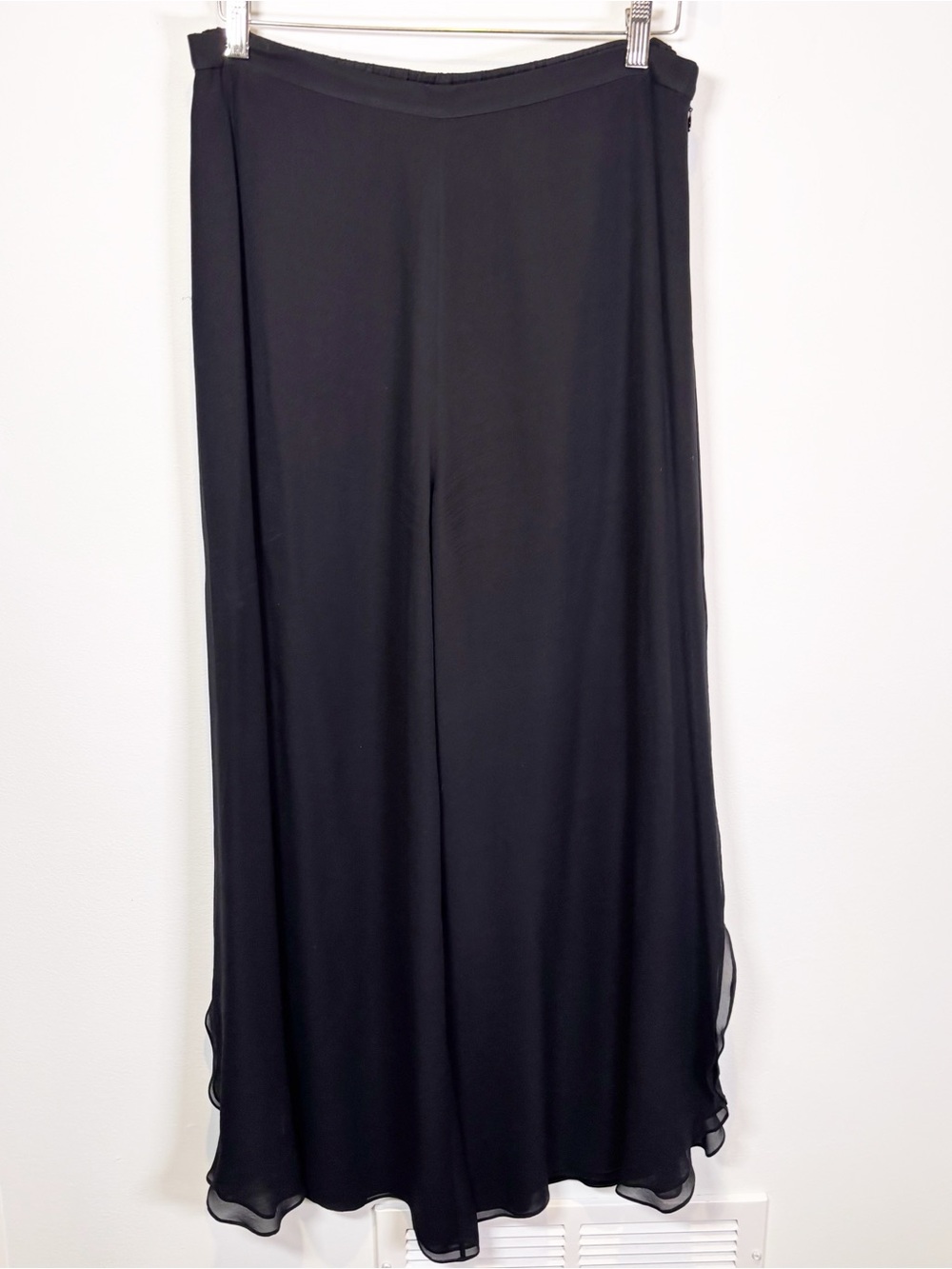 St. John Evening Silk Flowy Slit Pants